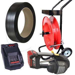 MB620 battery strapping tool kit with PP strap, dispenser, battery, charger