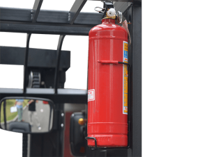 Electric Forklift fire extinguisher holder