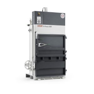 Cardboard baler HSM V-Press 605 eco (400V) with bale ejector, 5.7 tonnes, 57 kN, bale weight 70 kg