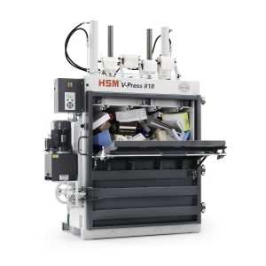 Industrial cardboard baler HSM V-Press 818 plus, 18,5 tonnes, 185kN, 200kg bales