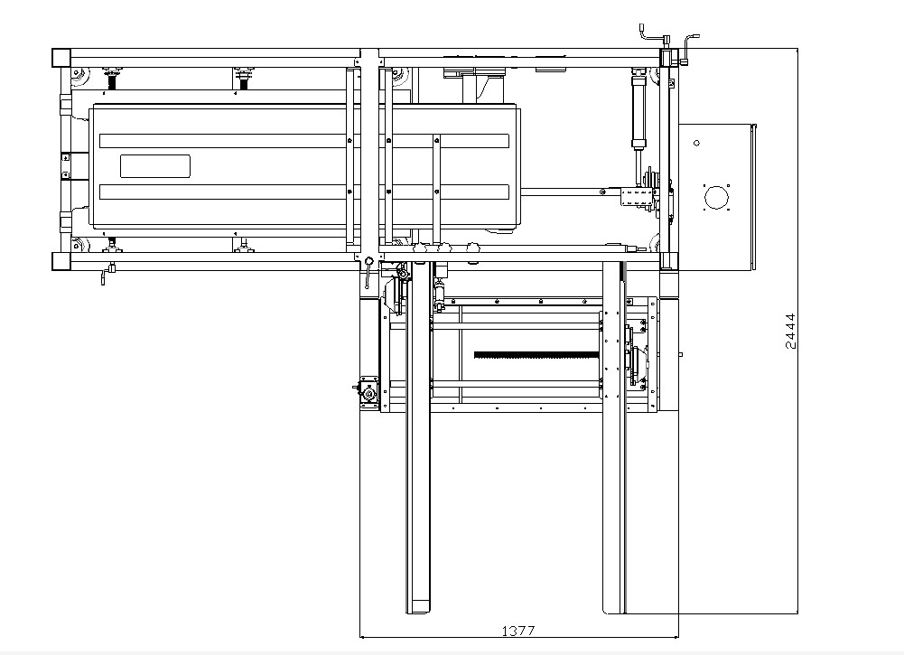AUTOBOX case erector – Layout diagram with horizontal worktable
