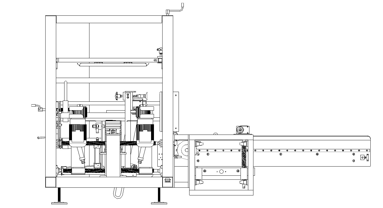 AUTOBOX case erector – Layout diagram with horizontal worktable