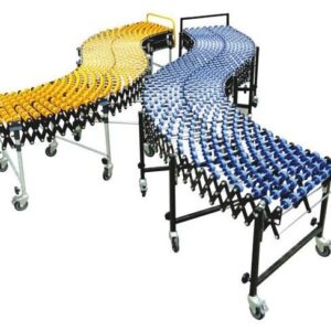 Flexible conveyor, 460mm wide, length adjustable from 1200mm to 4800mm